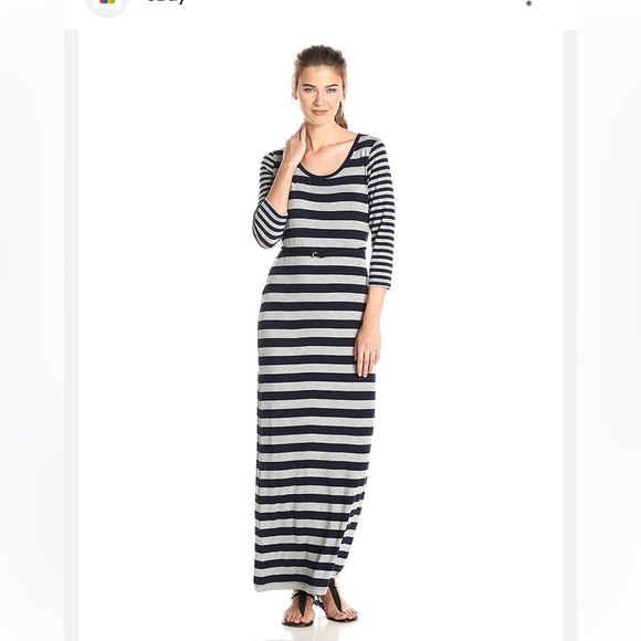 Calvin Klein Rugby Stripes Maxi Dress size 6 - Picture 2 of 8